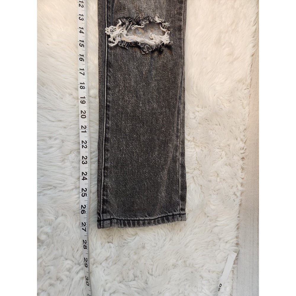 BDG Urban Outfitters Womens Black High Rise Distressed Slim Straight Jeans 25 - Picture 8 of 8
